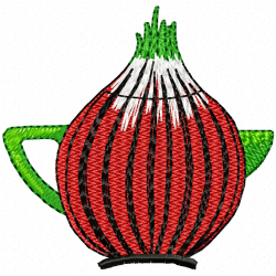 Teapots Embroidery Design 9